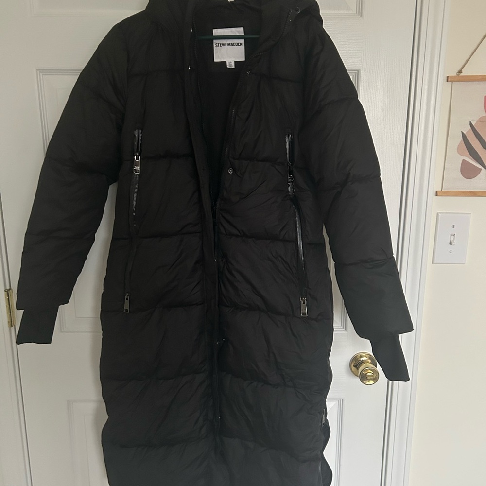 Steve Madden Black Puffer Coat
